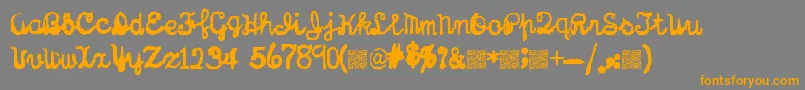 SterlingKeys Font – Orange Fonts on Gray Background