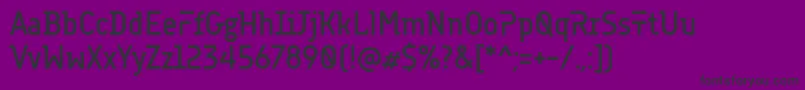 Czcionka Accuratist – czarne czcionki na fioletowym tle