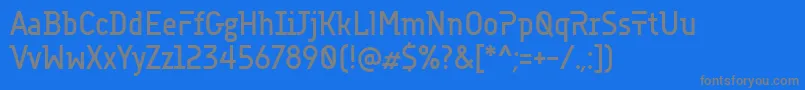 Accuratist Font – Gray Fonts on Blue Background