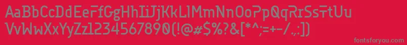 Accuratist Font – Gray Fonts on Red Background