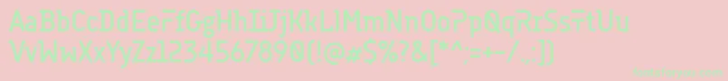 Accuratist Font – Green Fonts on Pink Background