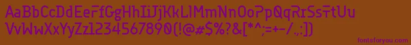 Accuratist Font – Purple Fonts on Brown Background