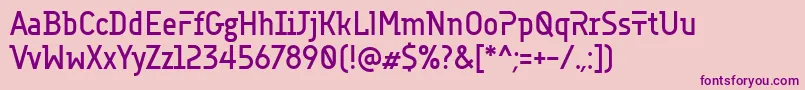 Accuratist Font – Purple Fonts on Pink Background