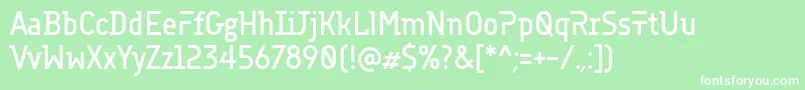 Accuratist Font – White Fonts on Green Background