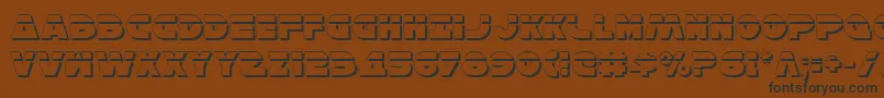 HanSoloShadowLaser Font – Black Fonts on Brown Background