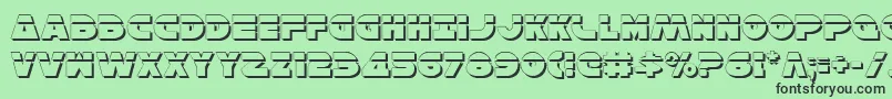 HanSoloShadowLaser Font – Black Fonts on Green Background