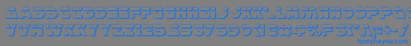 HanSoloShadowLaser Font – Blue Fonts on Gray Background