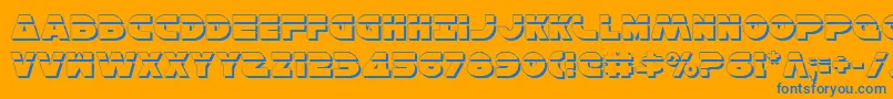 HanSoloShadowLaser Font – Blue Fonts on Orange Background