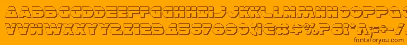 HanSoloShadowLaser Font – Brown Fonts on Orange Background