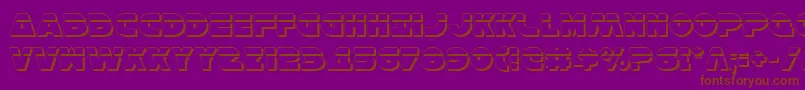 Weitere Informationen zur HanSoloShadowLaser-Schriftart HanSoloShadowLaser-Schriftart – Braune Schriften auf violettem Hintergrund