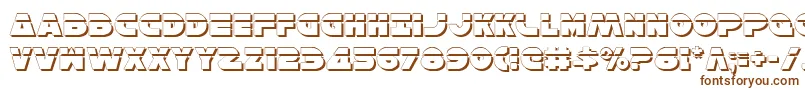 HanSoloShadowLaser Font – Brown Fonts on White Background