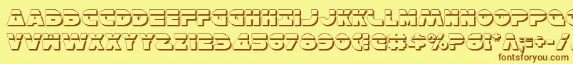 HanSoloShadowLaser Font – Brown Fonts on Yellow Background