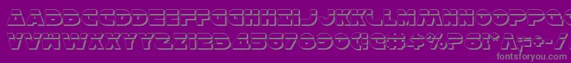 HanSoloShadowLaser Font – Gray Fonts on Purple Background