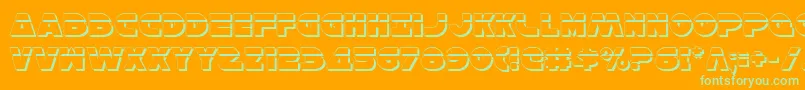 HanSoloShadowLaser Font – Green Fonts on Orange Background