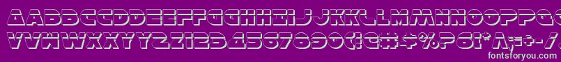 HanSoloShadowLaser Font – Green Fonts on Purple Background