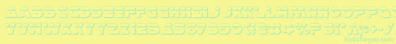 HanSoloShadowLaser Font – Green Fonts on Yellow Background
