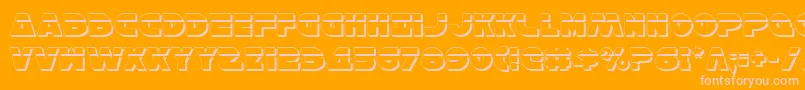 HanSoloShadowLaser Font – Pink Fonts on Orange Background