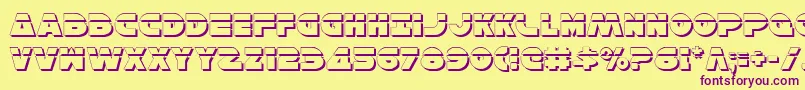 HanSoloShadowLaser Font – Purple Fonts on Yellow Background