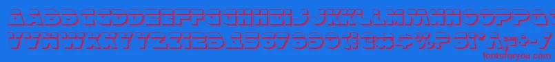 HanSoloShadowLaser Font – Red Fonts on Blue Background