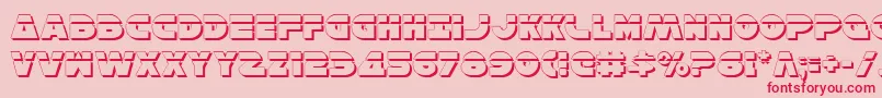 HanSoloShadowLaser-Schriftart – Rote Schriften auf rosa Hintergrund