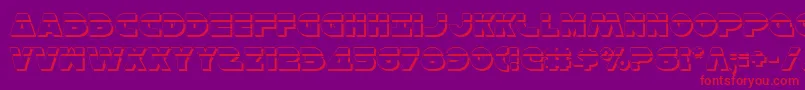 HanSoloShadowLaser Font – Red Fonts on Purple Background