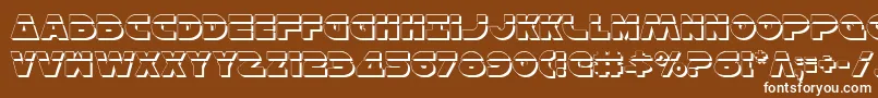 HanSoloShadowLaser Font – White Fonts on Brown Background