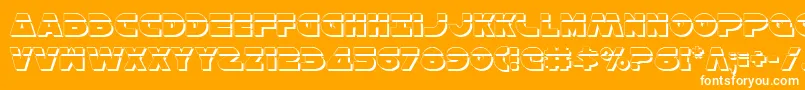HanSoloShadowLaser Font – White Fonts on Orange Background