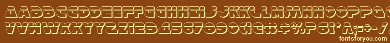 HanSoloShadowLaser Font – Yellow Fonts on Brown Background