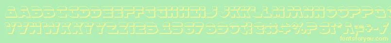 HanSoloShadowLaser Font – Yellow Fonts on Green Background