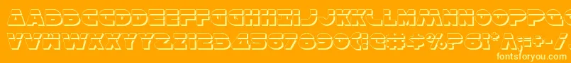 fuente HanSoloShadowLaser – Fuentes Amarillas Sobre Fondo Naranja