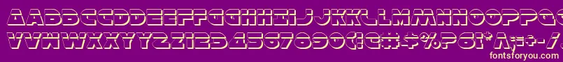 HanSoloShadowLaser Font – Yellow Fonts on Purple Background