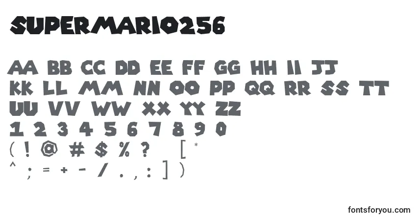 Шрифт Supermario256 – алфавит, цифры, специальные символы