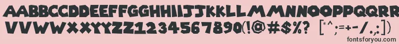 Supermario256 Font – Black Fonts on Pink Background