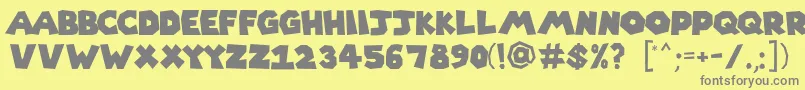 Supermario256 Font – Gray Fonts on Yellow Background