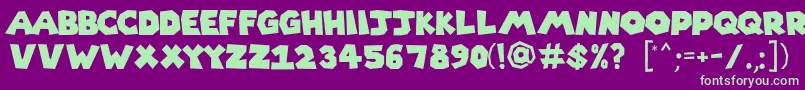 Supermario256 Font – Green Fonts on Purple Background