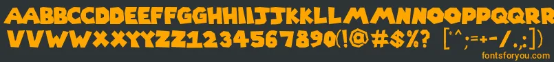 Supermario256 Font – Orange Fonts on Black Background