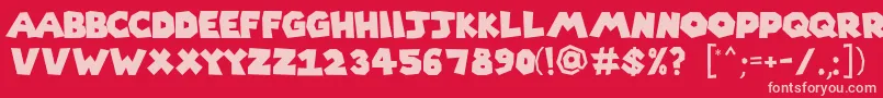 Supermario256 Font – Pink Fonts on Red Background