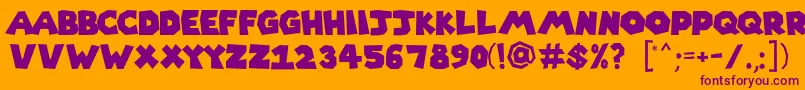 Supermario256 Font – Purple Fonts on Orange Background