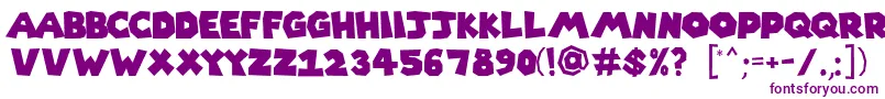 Supermario256 Font – Purple Fonts on White Background