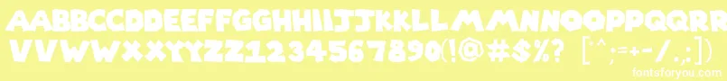 Supermario256 Font – White Fonts on Yellow Background