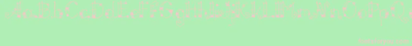 Miroh Font – Pink Fonts on Green Background