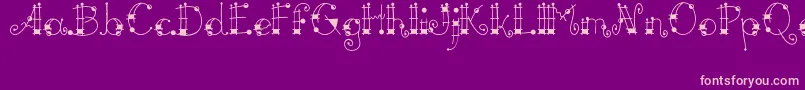 Miroh Font – Pink Fonts on Purple Background