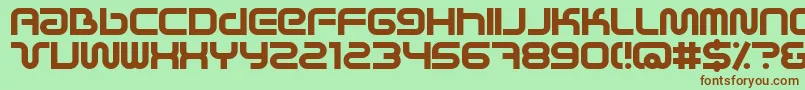 SciFiedXBold Font – Brown Fonts on Green Background