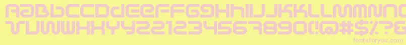 SciFiedXBold Font – Pink Fonts on Yellow Background