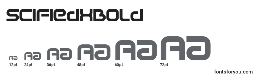 SciFiedXBold Font Sizes