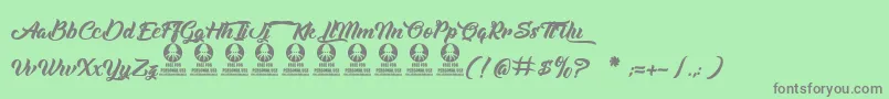 Albondigas Font – Gray Fonts on Green Background