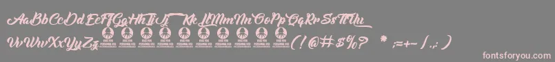 Albondigas Font – Pink Fonts on Gray Background