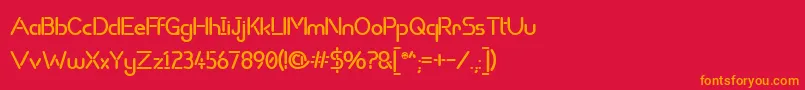 UmSticks Font – Orange Fonts on Red Background