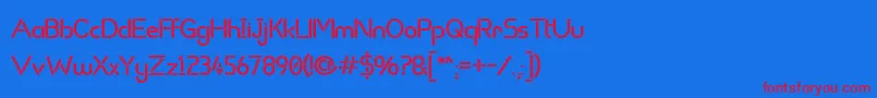 UmSticks Font – Red Fonts on Blue Background