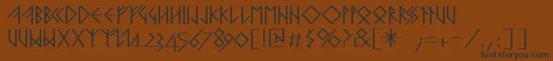 RunishquillmkMedium Font – Black Fonts on Brown Background